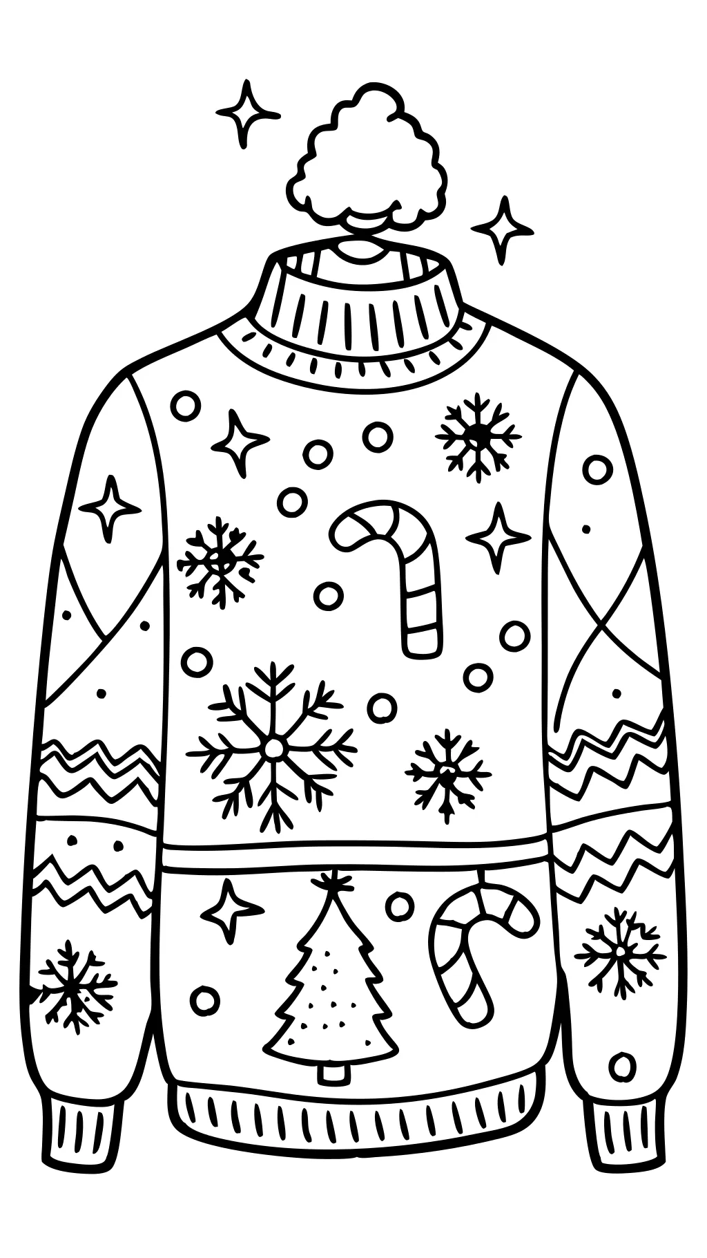 coloriage de pull de Noël